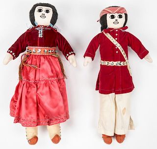 Pair of Vintage Navajo Dolls