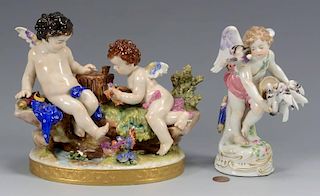 2 German Porcelain Figurines, incl. Meissen