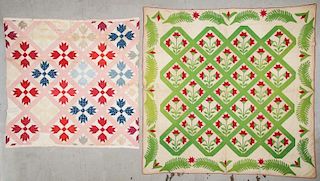 Lot of 2 Early American Quilts