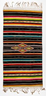 Vintage Mexican Saltillo: 88'' x 46'' (224 x 117 cm)