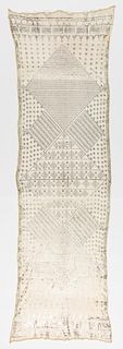 Egyptian Assuit Metal Thread Shawl, Early 20th C.