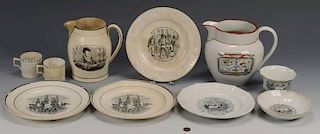 Early English Ceramic Items, 9 pcs.