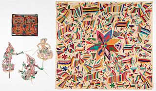 Ethnographic Lot of Textiles and Puppets