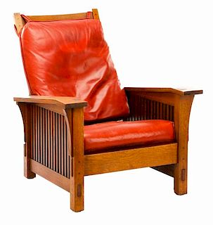Warren Hile Drop Arm Spindle Morris Chair