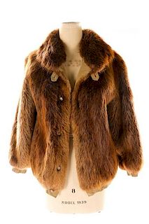1940s Reversible Bomber Style Beaver Fur Coat