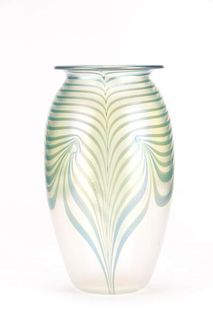 Robert Eickholt 8" Pulled Feather Glass Vase
