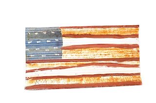 R.A. Miller, Painted American Flag Folk Art