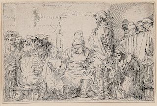 Rembrandt van Rijn (Dutch, 1606-1669)  Christ Seated Disputing with the Doctors