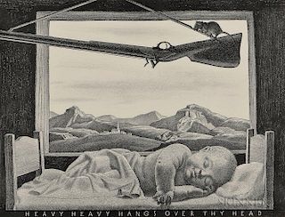Rockwell Kent (American, 1882-1971)      Heavy Heavy Hangs Over Thy Head