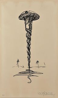 Claes Oldenburg (American, b. 1929)      Colossal Screw in Landscape-Type I