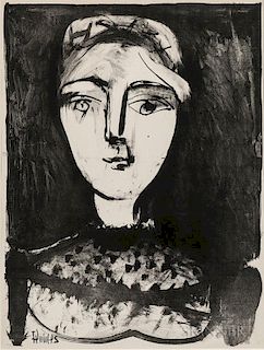 Pablo Picasso (Spanish, 1881-1973)      Tête de jeune femme