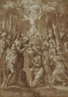 Attributed to Bernardino Campi (Italian, 1522-c. 1590)      Baptism of Christ
