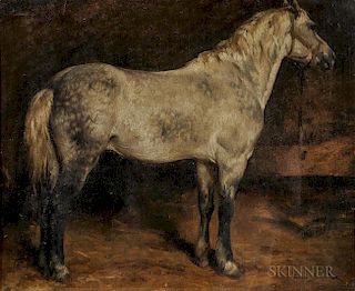 Rosa Bonheur (French, 1822-1899)      Dappled Gray Horse, Facing Right