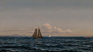 William Frederick de Haas (American, 1830-1880)      Off Agamenticus, Maine