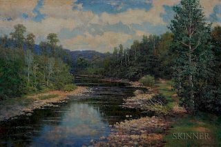 Robert Ward Van Boskerck (American, 1855-1932)      Mountain River in Springtime
