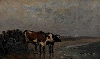 Ann Sophia Towne Darrah (American, 1819-1881)      The Oxen Cart