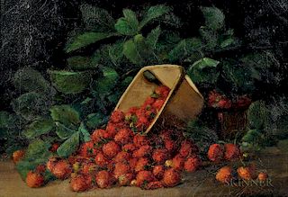 Charles Ethan Porter (American, 1847-1923)      Strawberries Spilling from an Overturned Carton