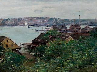 Walter Clark (American, 1848-1917)      View of Gloucester Harbor from Banner Hill