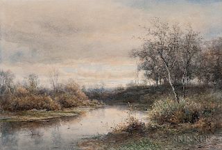 Hendrik-Dirk Kruseman Van Elten (American, 1829-1904)      River in Autumn