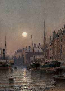 Henry Pember Smith (American, 1854-1907)      Harbor Scene