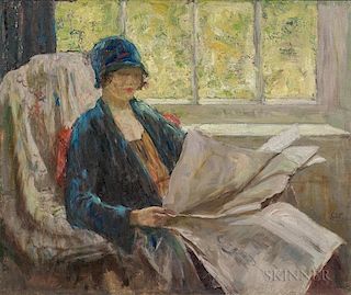 Edward Barnard Lintott (American, 1875-1951)      Elaine Reading