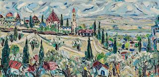 Amos Yaskil (Israeli, b. 1935)      View of Jerusalem