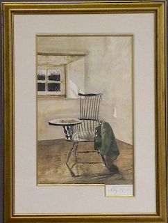 Andrew Wyeth Hand Signed Print "Early October"