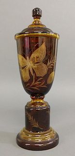 Cranberry Glass Urn