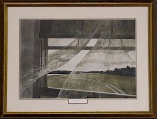 Andrew Wyeth Hand Signed Print "Wind From the Sea"