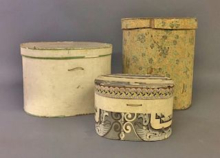 Three Early Hat Boxes