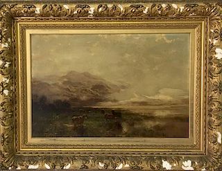 Arthur Parton Oil on Canvas Landscape