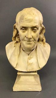 Plaster Sculpture of Benjamin Franklin