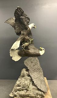 A.J. Obara, Jr. Life-Size Bronze of Eagles