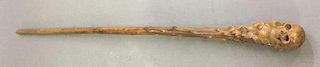Walking Stick with Carved Skull Handle