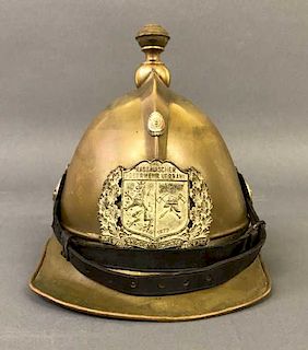 German Brass Fireman's Helmet