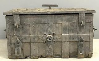 German Wrought Iron Strong Box