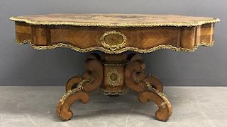 Italian Marquetry Inlaid Coffee Table