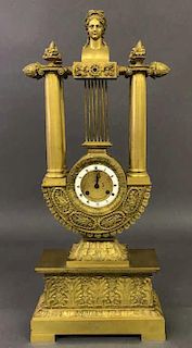 Fine French Fire-Gilt Mantel Clock