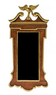 * An American Federal Style Parcel Gilt Pier Mirror, Height 5 1/8 x width 2 1/2 inches.