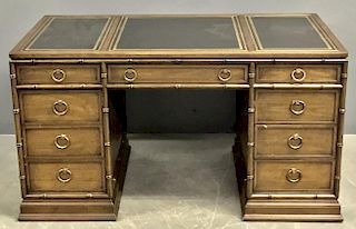 Chinese Chippendale Style Executive Desk