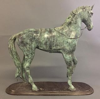 Reproduction Faux Bronze Equine Statue