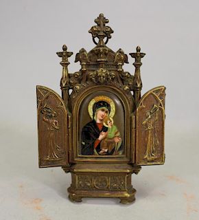 Fine Antique Russian Traveling Icon