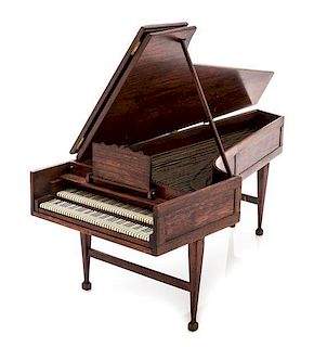 * An American Harpsichord, Length 8 1/4 inches.