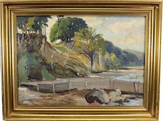 Chaim Gross (1904 - 1991) Coastal Landscape