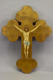 Gilt Painted Crucifix/Icon