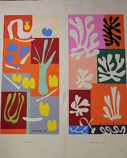 Matisse, "Fleurs De Neige", 'Vegetaux" Lithographs