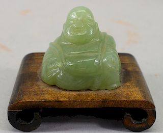 Chinese Jade Carved Seated Buddha