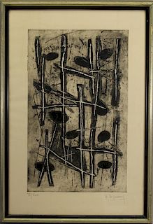 Signed 20th C. Abstract Lithograph, 98/200