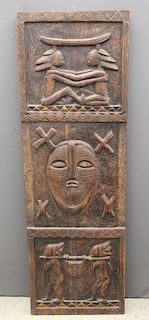 20th C. Luba Style Carved Door