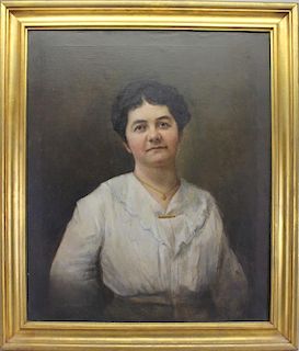 American School, 19th C. Portrait of a Woman